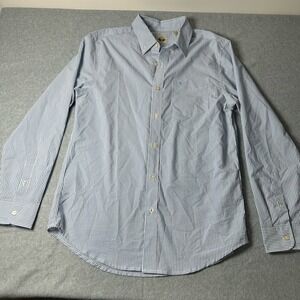 Dockers‎ Mens Classic Fit Blue White Striped Long Sleeve Button Down Shirt M